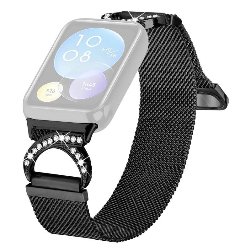 Unglaublich Robust Xiaomi Smart Band 8 Pro Metall Und Strass Armband