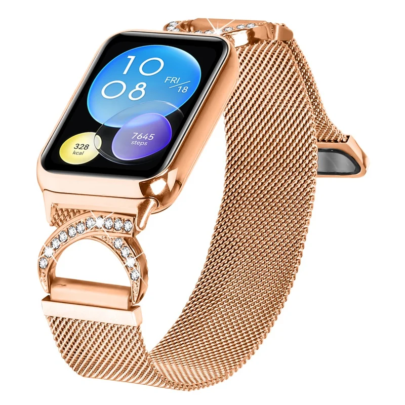 Unglaublich Robust Xiaomi Smart Band 8 Pro Metall Und Strass Armband