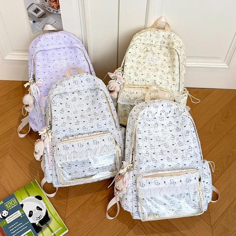 Niedlicher Cartoon-Themen Transparenter Rucksack Karnz