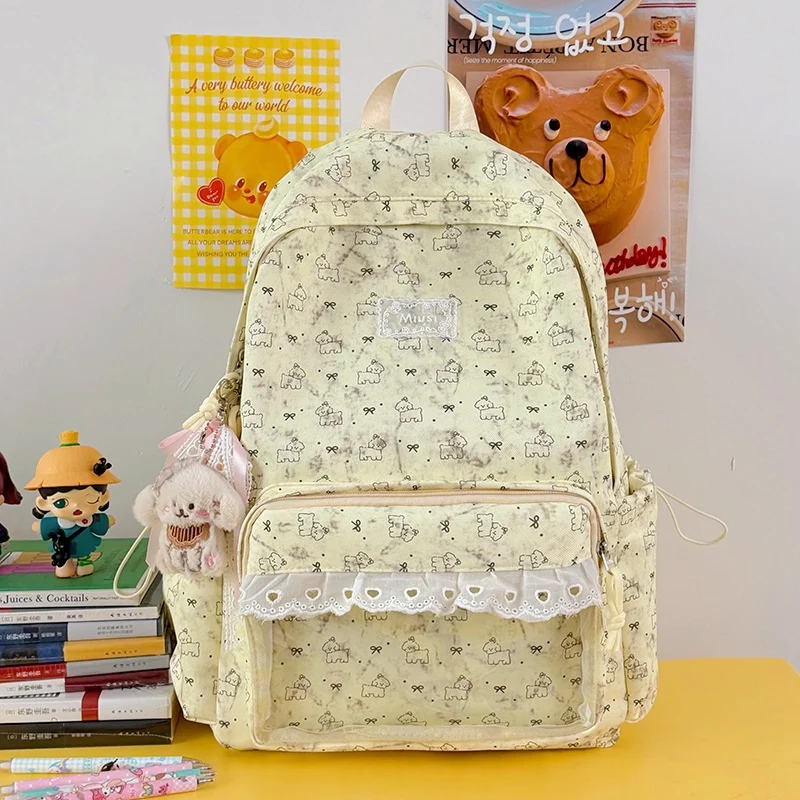 Niedlicher Cartoon-Themen Transparenter Rucksack Karnz