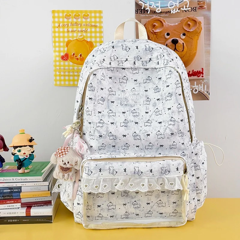 Niedlicher Cartoon-Themen Transparenter Rucksack Karnz