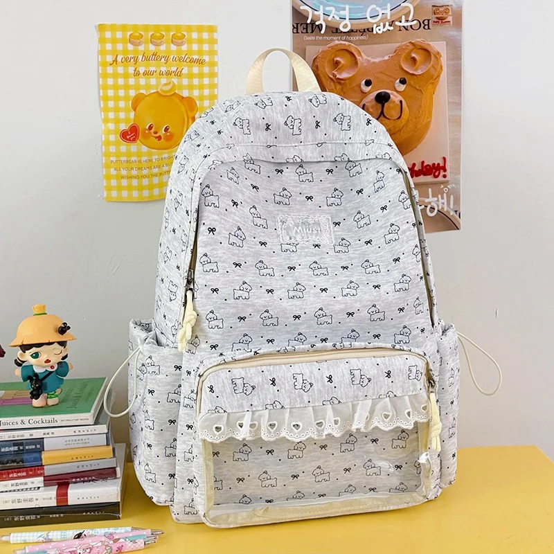 Niedlicher Cartoon-Themen Transparenter Rucksack Karnz
