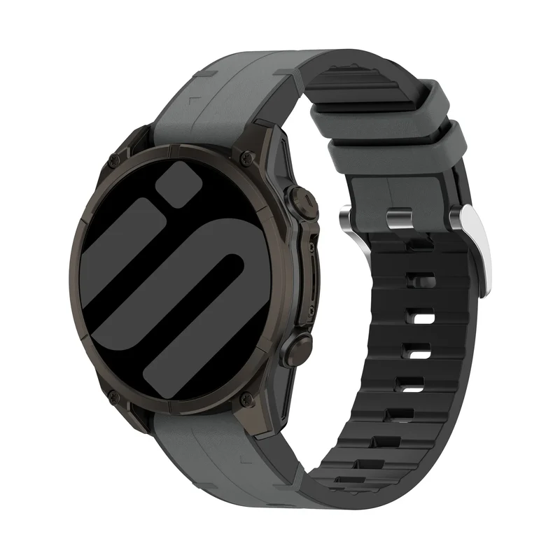 Garmin Fenix 9 - 47mm Leder Hybridarmband (Grau)