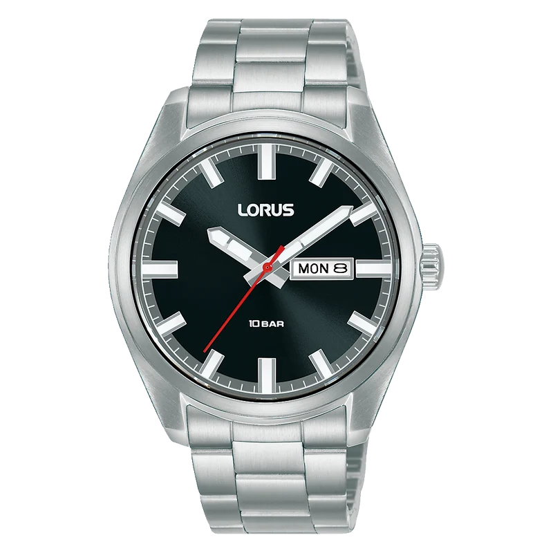 Lorus Sports RH347AX9 Herrenuhr Schwarz • Mineralglas • 10 bar wasserdicht