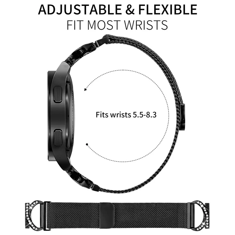 Super Stylisch Honor MagicWatch 2 42mm Metall Und Strass Armband