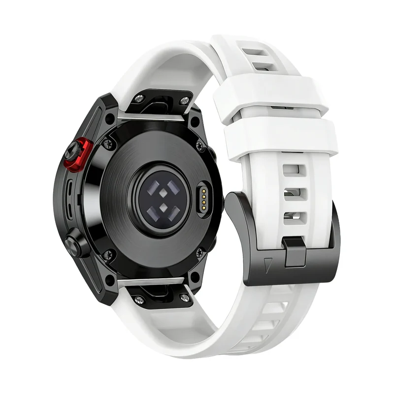 Bandz Garmin Fenix 9 - 51mm Silikonarmband 'Classic' (Weiß)