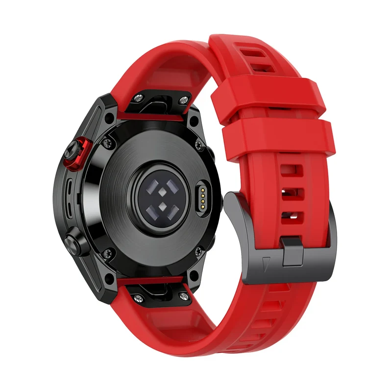 Bandz Garmin Fenix 9 Pro - 51mm Silikonarmband 'Classic' (Rot)