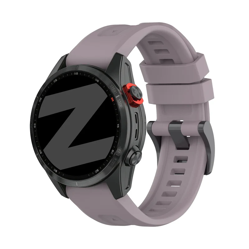 Bandz Garmin Fenix 9 - 51mm Silikonarmband 'Classic' (Lavendel Grau)