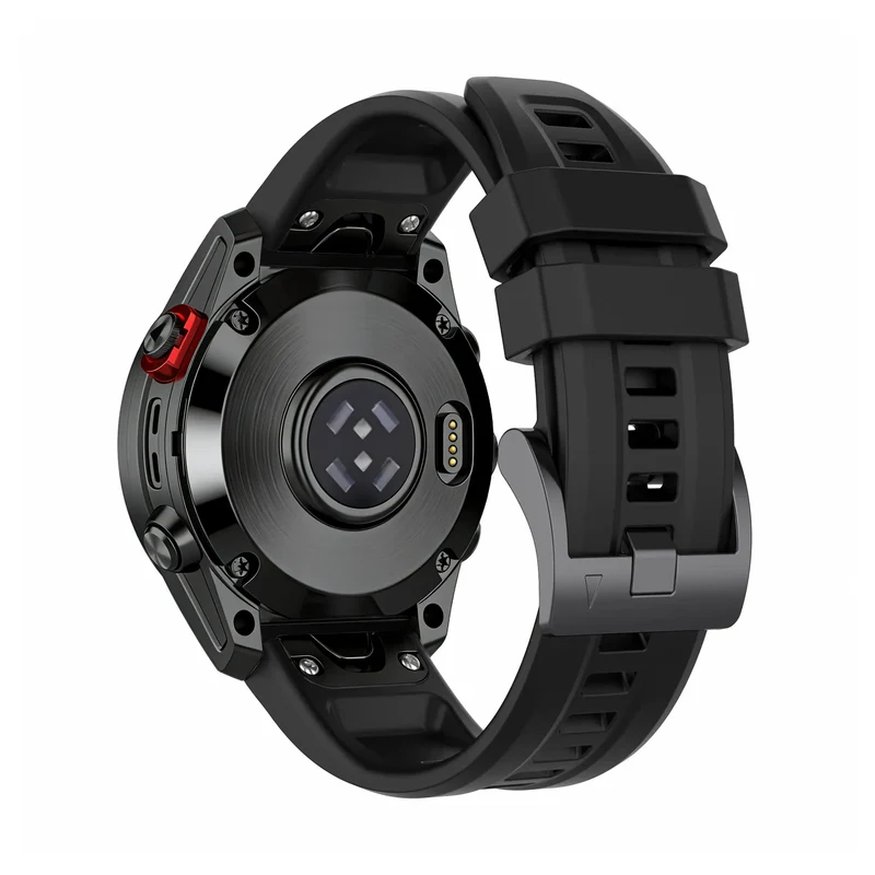Bandz Garmin Fenix 9 - 51mm Silikonarmband 'Classic' (Schwarz)