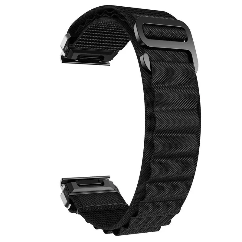 Garmin Fenix 9 - 51mm Alpine Nylon Armband (Schwarz)