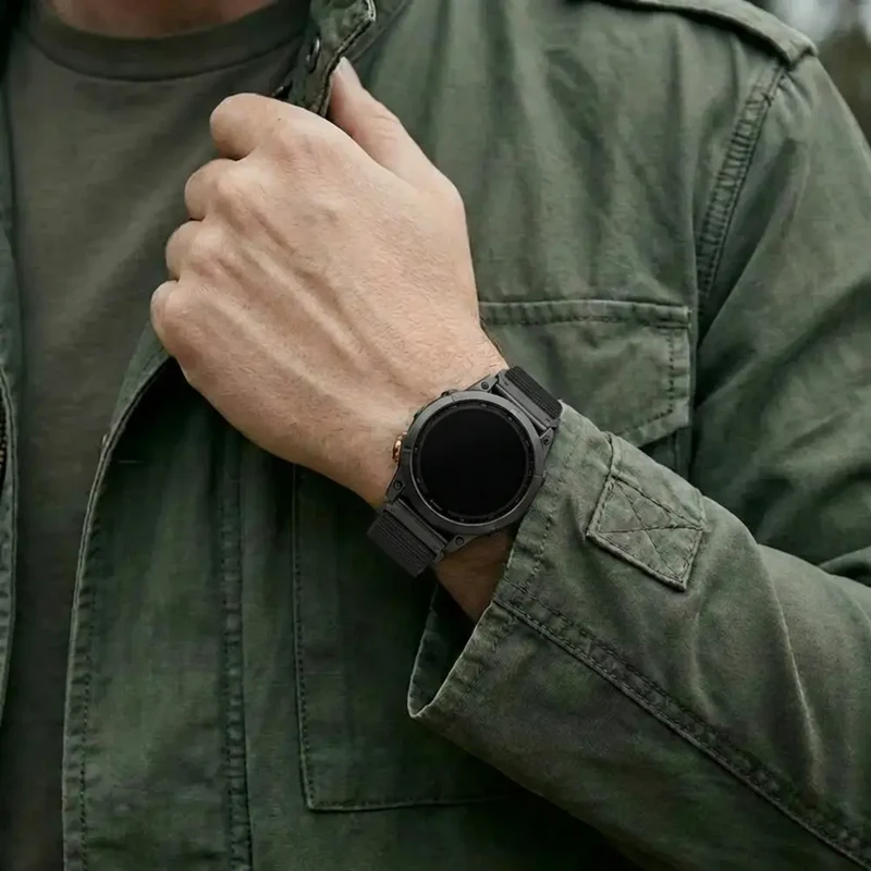 Garmin Fenix 9 - 51mm Alpine Nylon Armband (Schwarz)