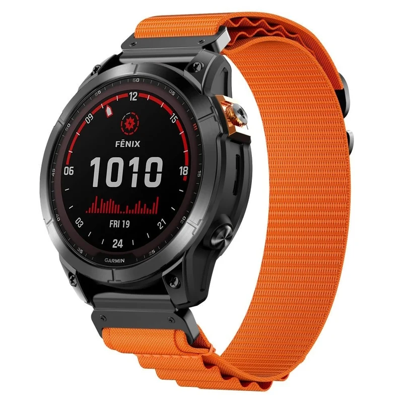 Garmin Fenix 9 - 51mm Alpine Nylon Armband (Orange)