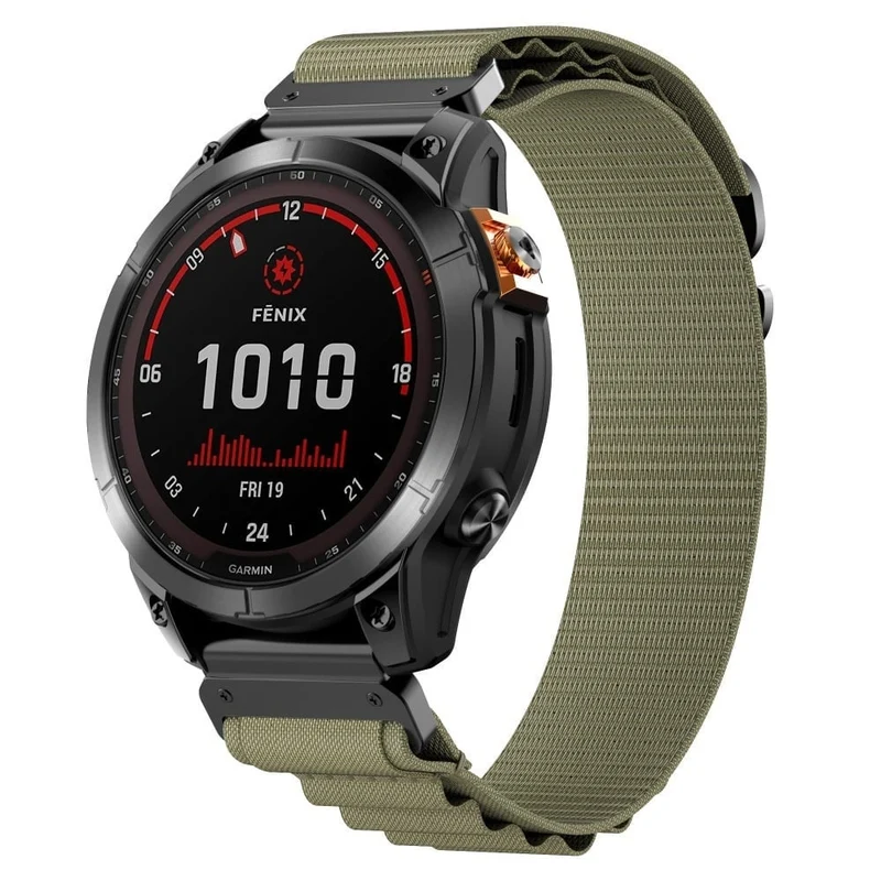 Garmin Fenix 9 Pro - 51mm Alpine Nylon Armband (Armeegrün)