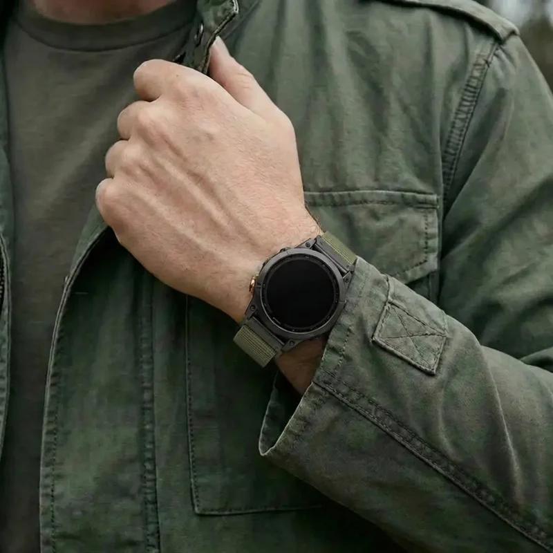 Garmin Fenix 9 Pro - 51mm Alpine Nylon Armband (Armeegrün)