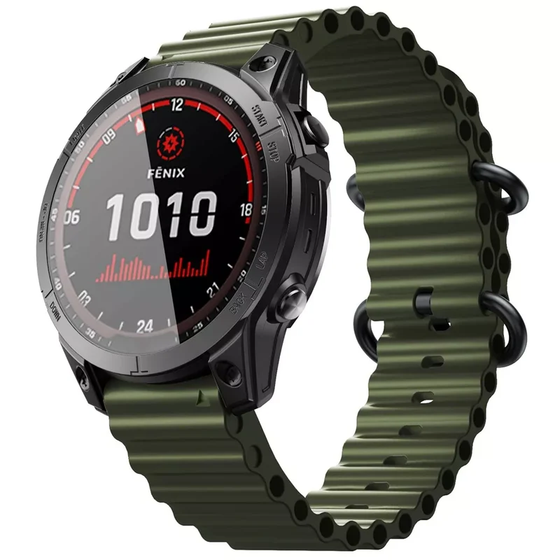Garmin Fenix 9 - 51mm Ocean Armband (Armeegrün)
