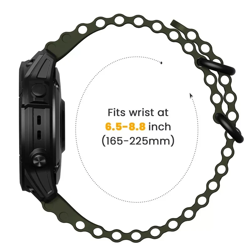 Garmin Fenix 9 - 51mm Ocean Armband (Armeegrün)