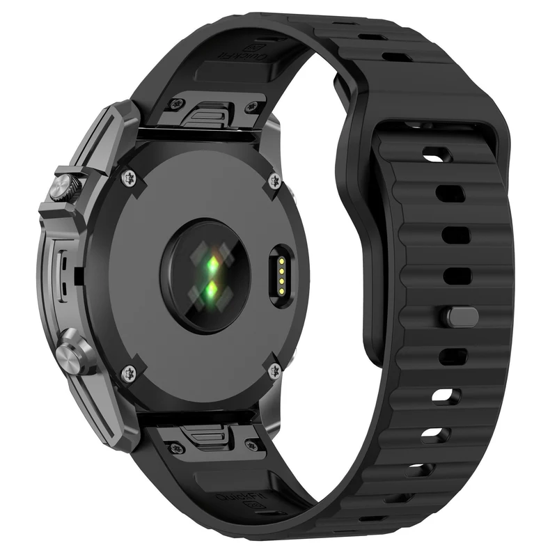 Garmin Fenix 9 - 51mm Outdoor Silikonarmband (Schwarz)