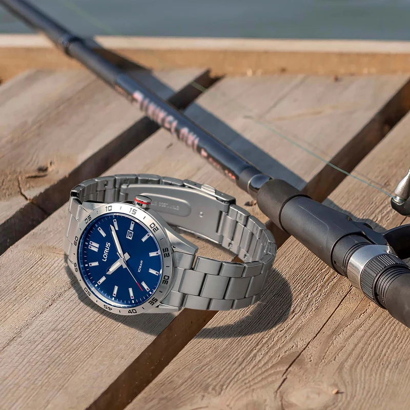 Lorus Sports RH961NX9 Herrenuhr Dunkelblau • Mineralglas • 10 bar wasserdicht
