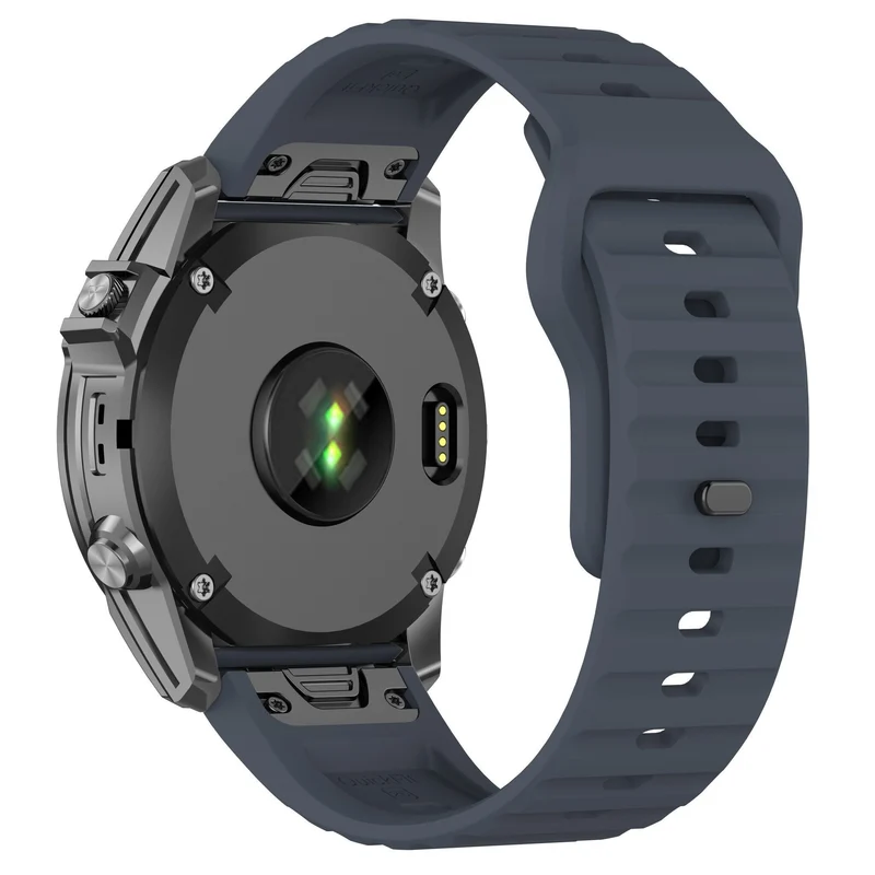 Garmin Fenix 9 - 51mm Outdoor Silikonarmband (Graublau)