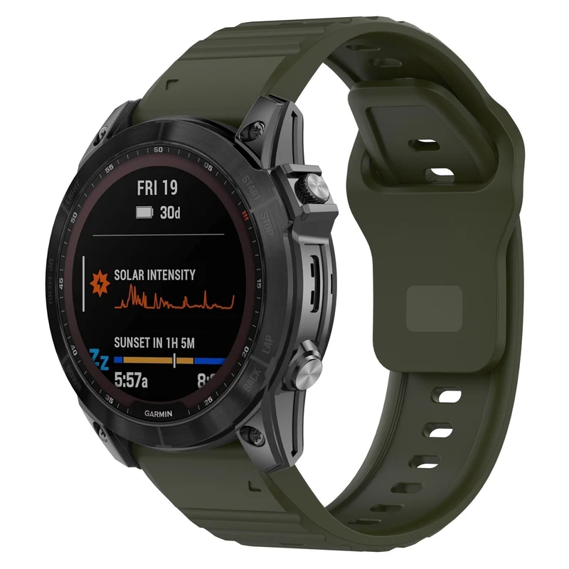 Garmin Fenix 9 Pro - 51mm Outdoor Silikonarmband (Armeegrün)