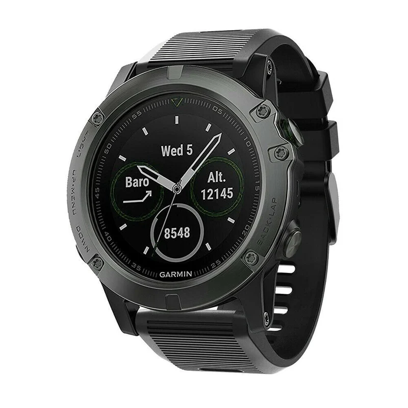Garmin Fenix 9 - 51mm Silikonarmband (Schwarz)