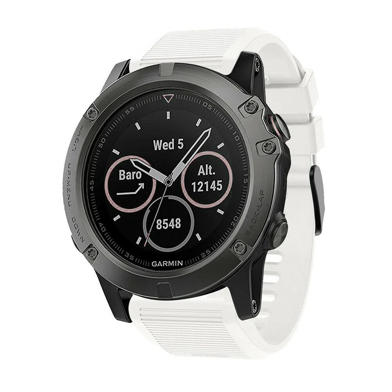 Garmin Fenix 9 - 51mm Silikonarmband (Weiß)