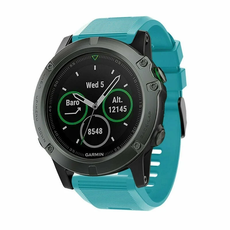 Garmin Fenix 9 - 51mm Silikonarmband (Hellblau)