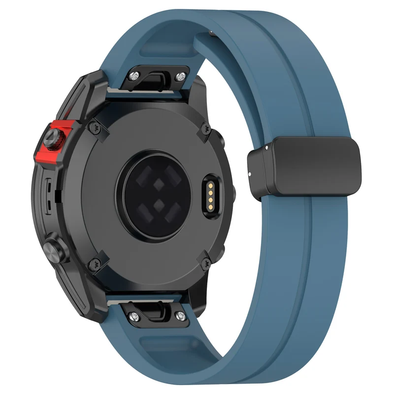 Garmin Fenix 9 Pro - 51mm D-Schnalle Silikonarmband (Graublau)