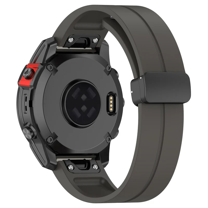 Garmin Fenix 9 - 51mm D-Schnalle Silikonarmband (Dunkelgrau)