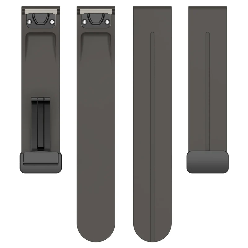 Garmin Fenix 9 - 51mm D-Schnalle Silikonarmband (Dunkelgrau)
