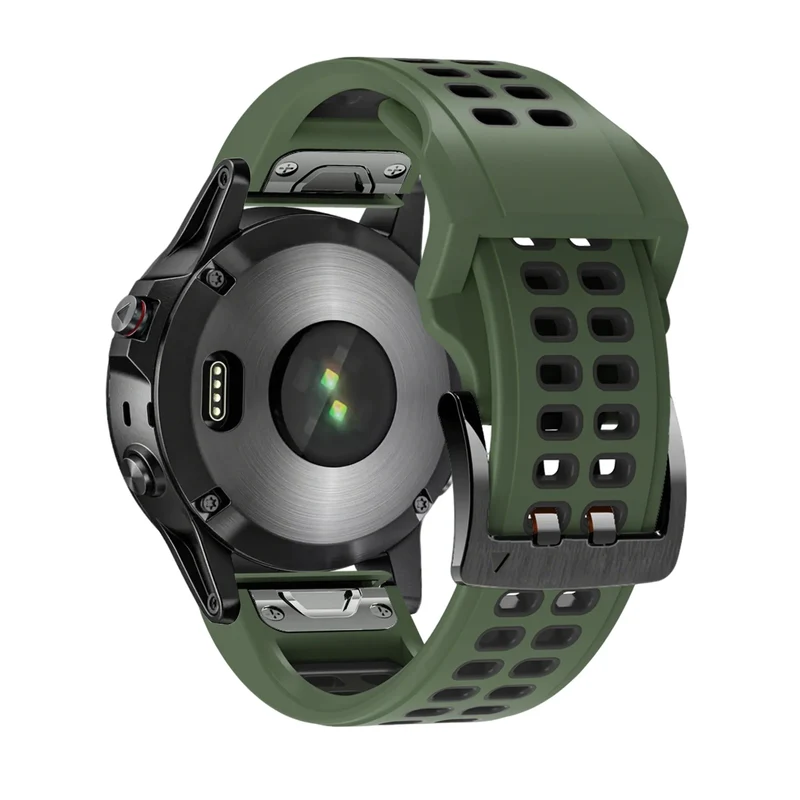 Bandz Garmin Fenix 9 - 51mm Dual Sport Schnallenarmband (Armeegrün/Schwarz)