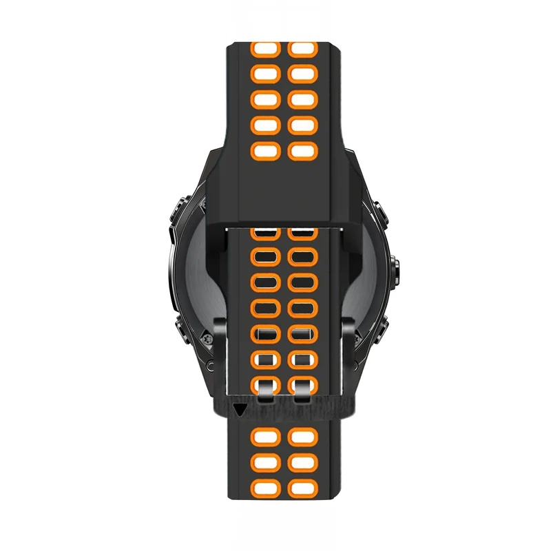 Bandz Garmin Fenix 9 - 51mm Dual Sport Schnallenarmband (Schwarz/Orange)