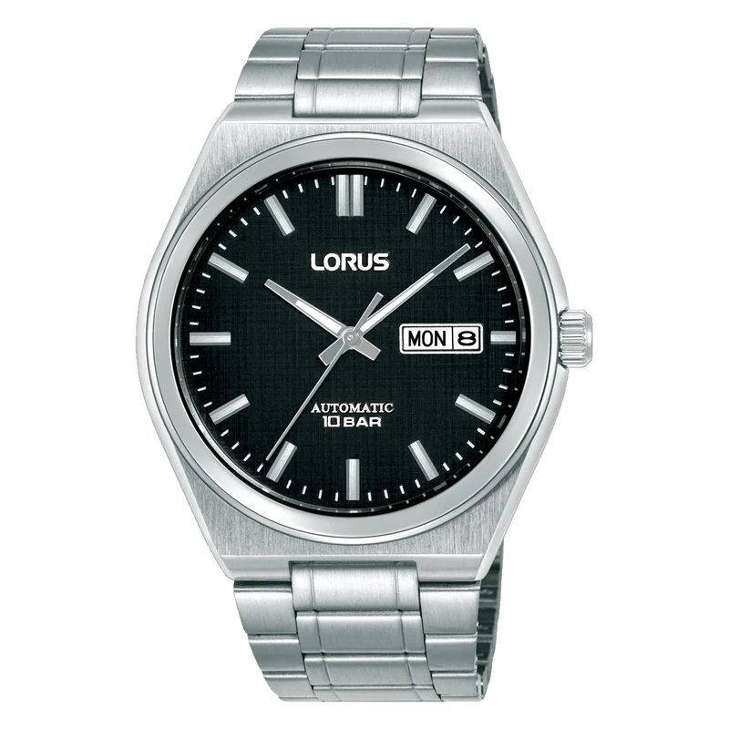 Lorus Classic RL437CX9 Herren Armbanduhr • Automatikwerk mit Datum & Wochentag • Edelstahlgehäuse mit Sichtboden