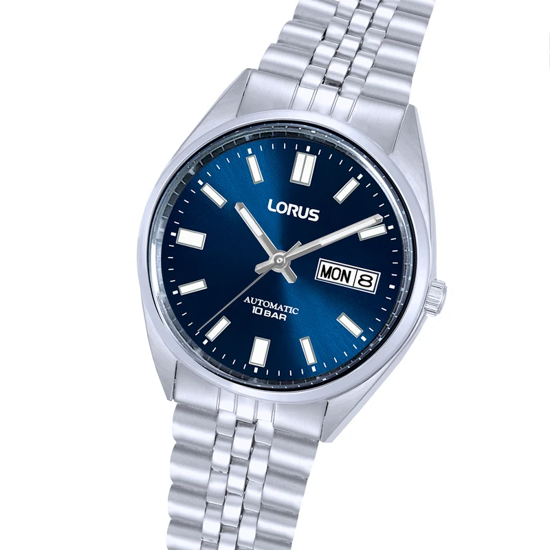 Lorus Classic RL429CX9 Herrenuhr Automatik Dunkelblau • Mineralglas • Edelstahlarmband