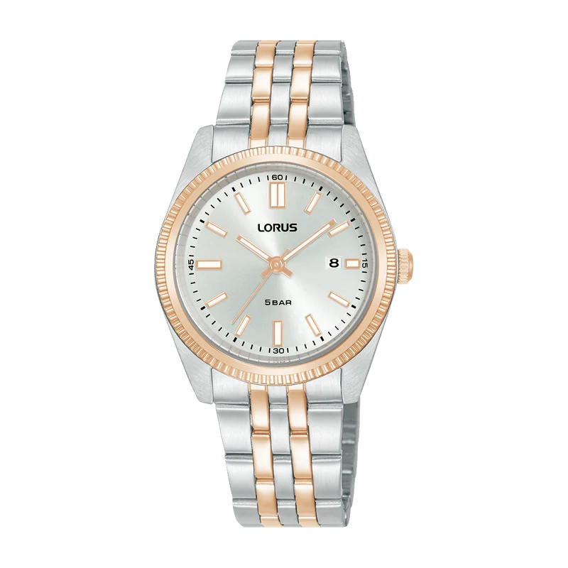 Lorus Classic RJ282BX9 Damen Armbanduhr Grau • Mineralglas • Edelstahlarmband