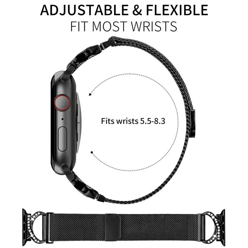 Stilvoll Apple Smartwatch Metall Und Strass Universell Armband