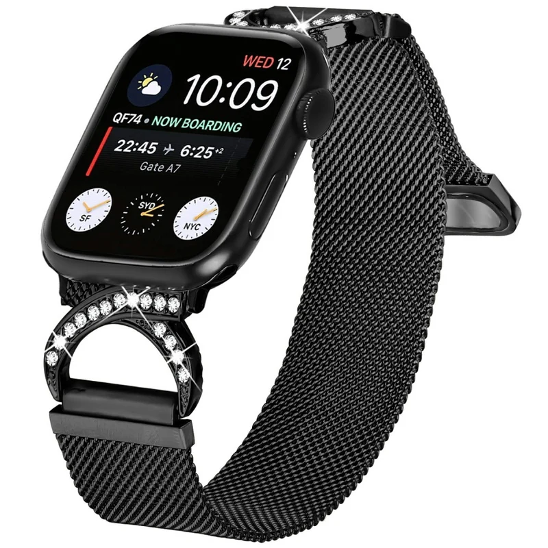 Stilvoll Apple Smartwatch Metall Und Strass Universell Armband