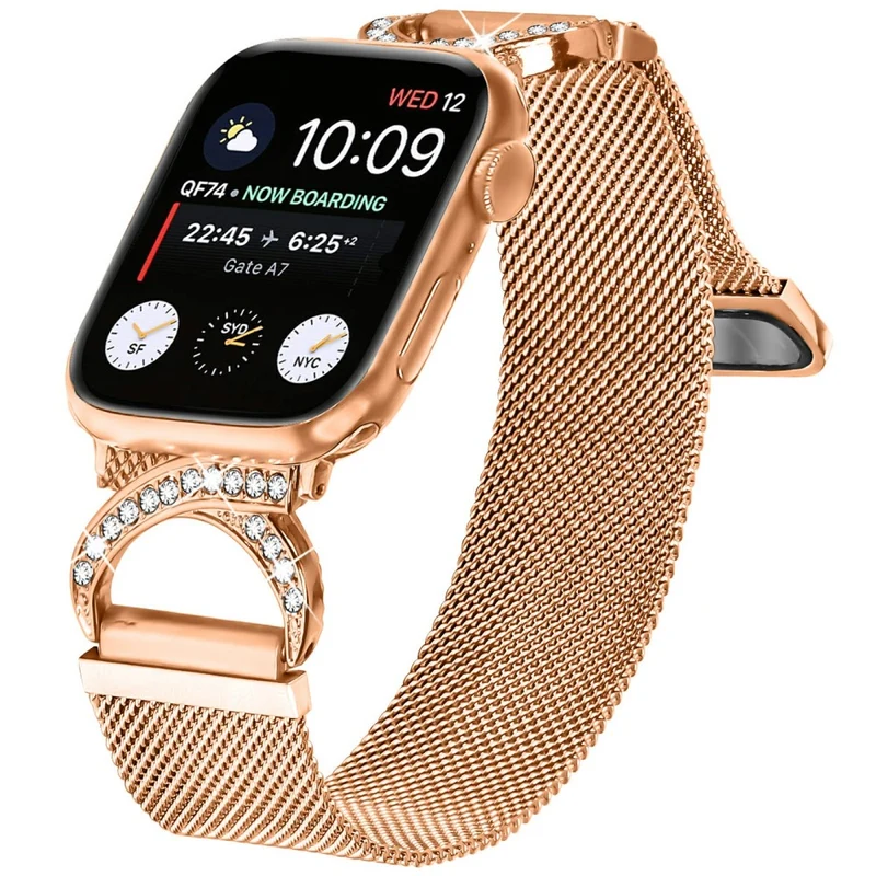 Stilvoll Apple Smartwatch Metall Und Strass Universell Armband