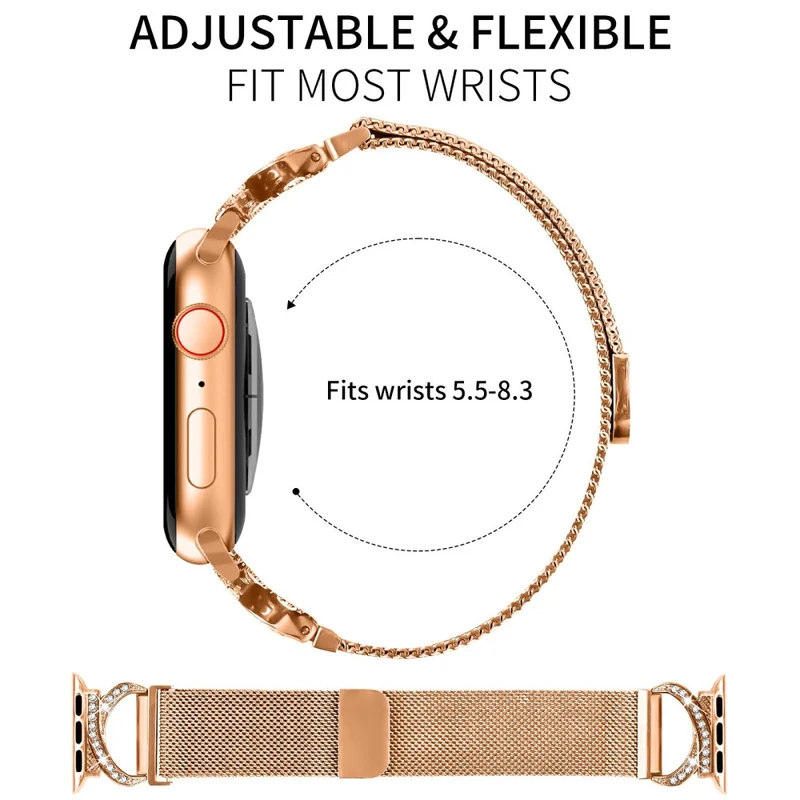 Stilvoll Apple Smartwatch Metall Und Strass Universell Armband