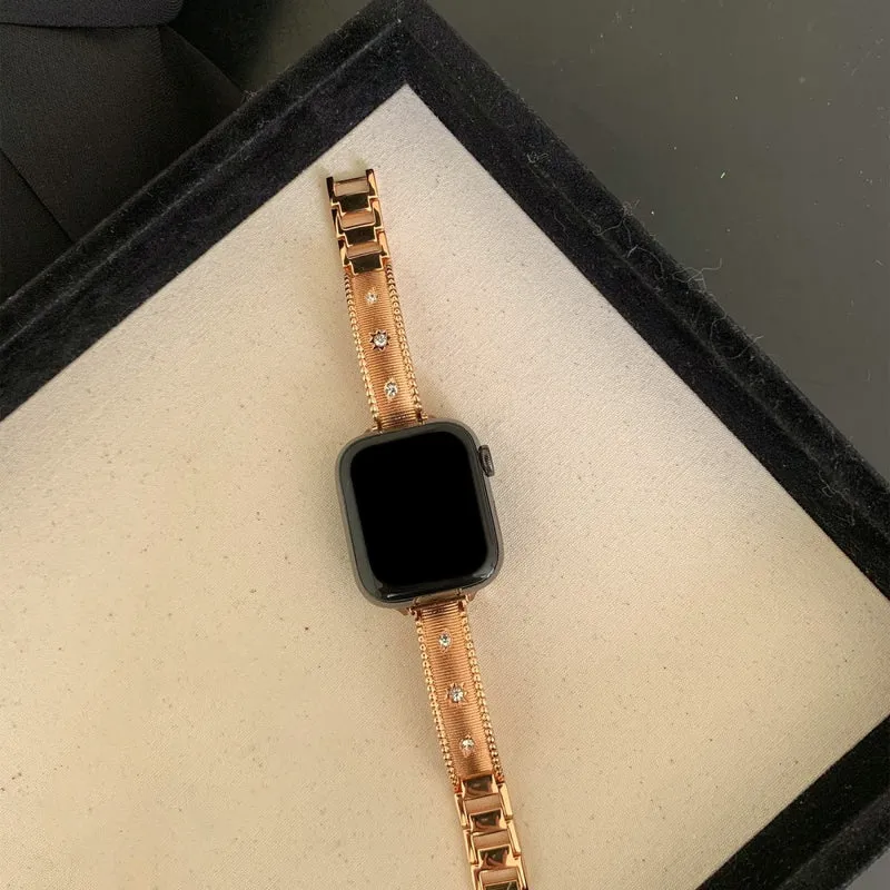 Haltbar Apple Smartwatch Metall Und Strass Universell Armband