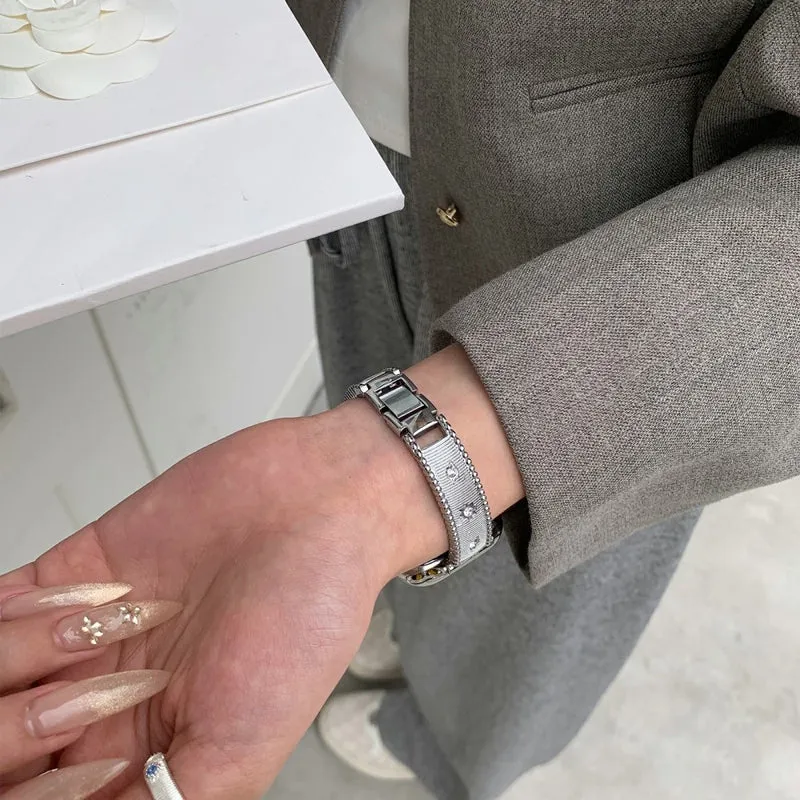 Haltbar Apple Smartwatch Metall Und Strass Universell Armband