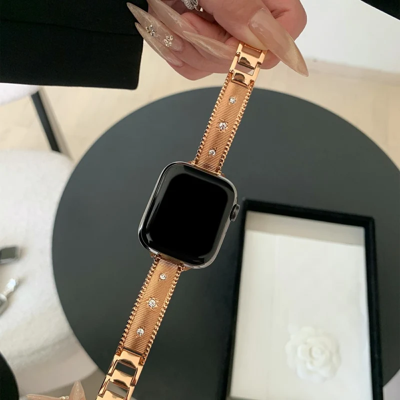 Absolut Elegant Apple Smartwatch Metall Und Strass Universell Armband