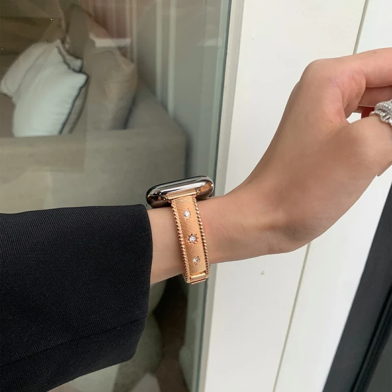 Absolut Elegant Apple Smartwatch Metall Und Strass Universell Armband