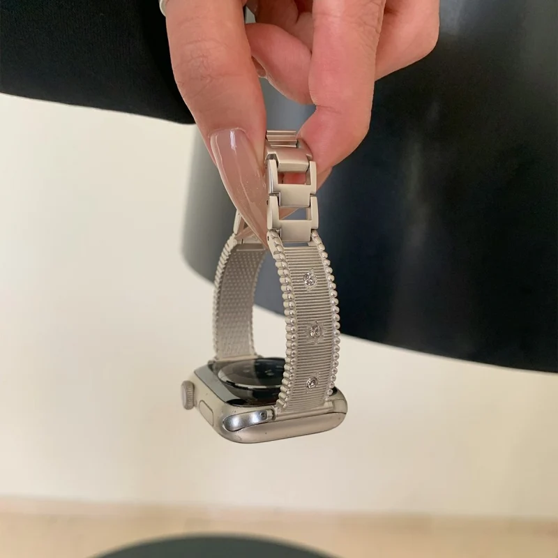 Absolut Elegant Apple Smartwatch Metall Und Strass Universell Armband