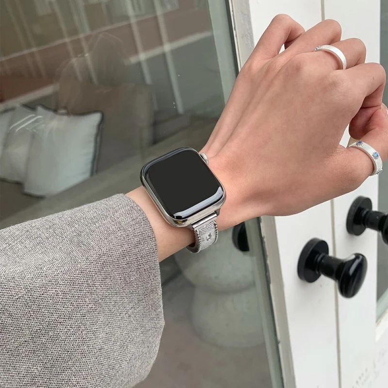 Absolut Elegant Apple Smartwatch Metall Und Strass Universell Armband