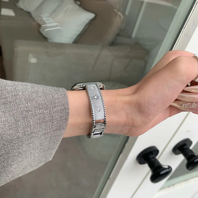 Absolut Elegant Apple Smartwatch Metall Und Strass Universell Armband
