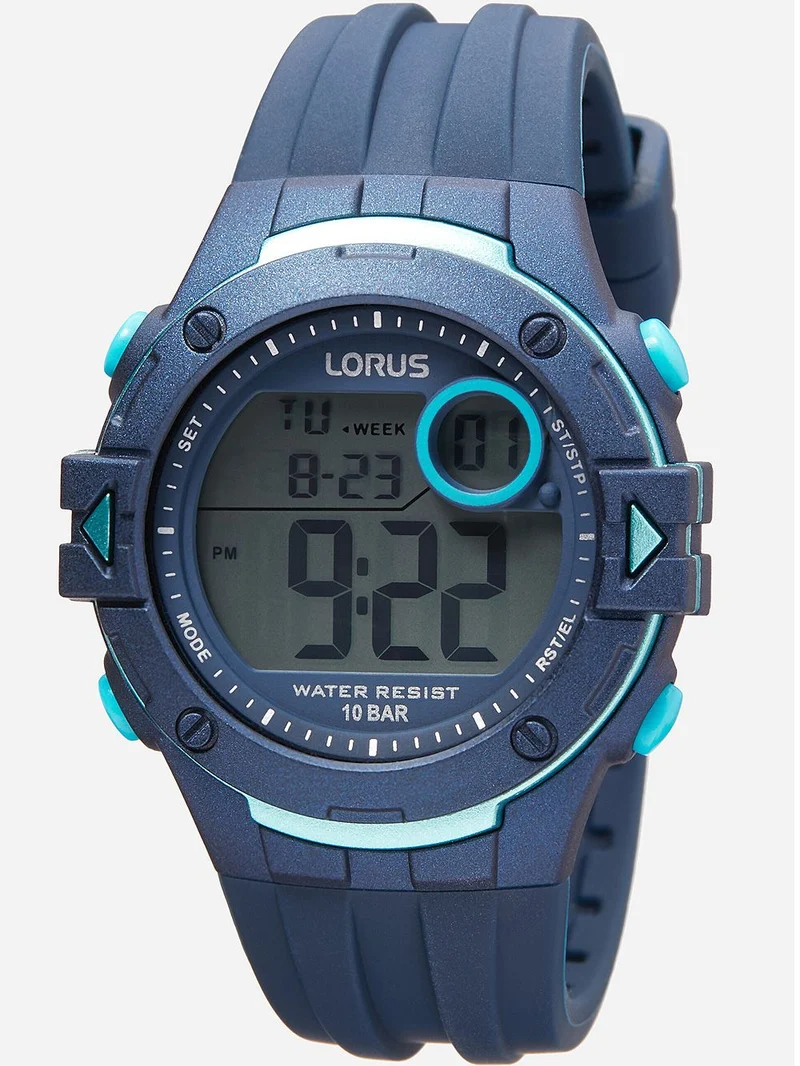 Lorus R2325PX9 Herren Digitaluhr Schwarz • 10 ATM • 13 Funktionen