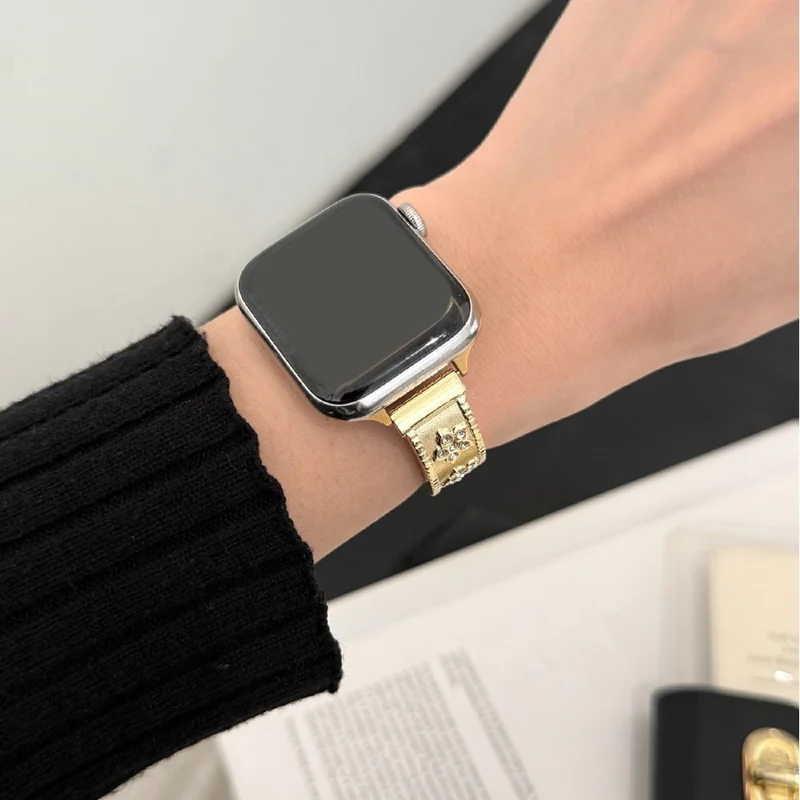 Auffallend Süß Apple Smartwatch Metall Und Strass Universell Armband