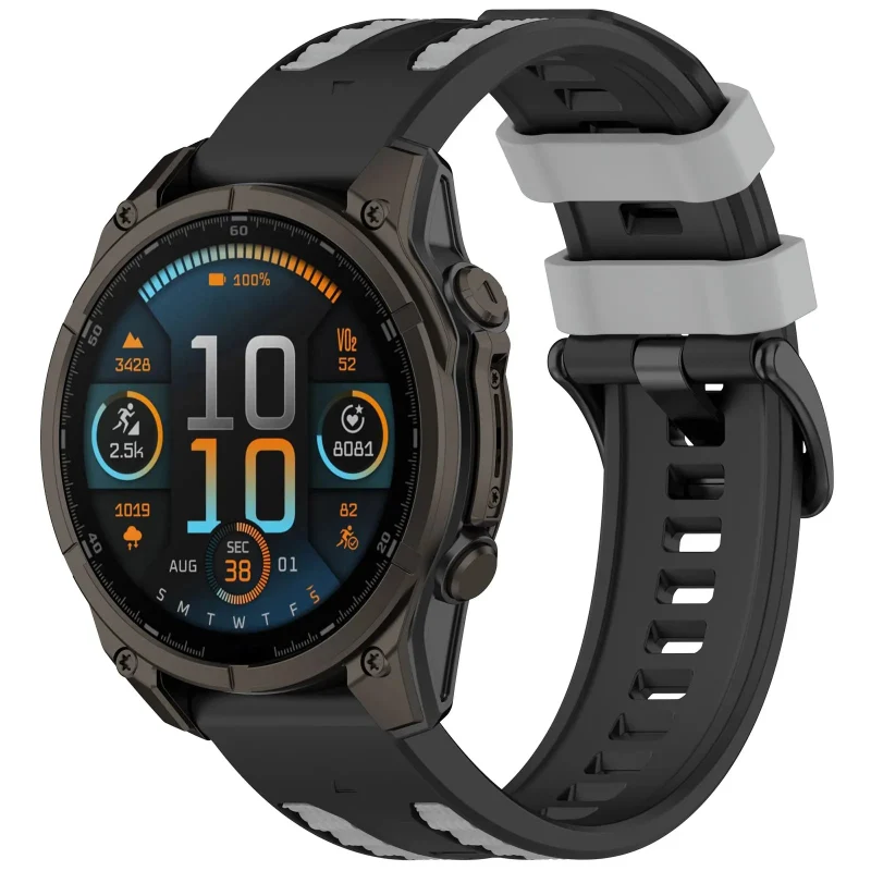 Garmin Fenix 3 Sport Grain Armband (Schwarz/Grau)