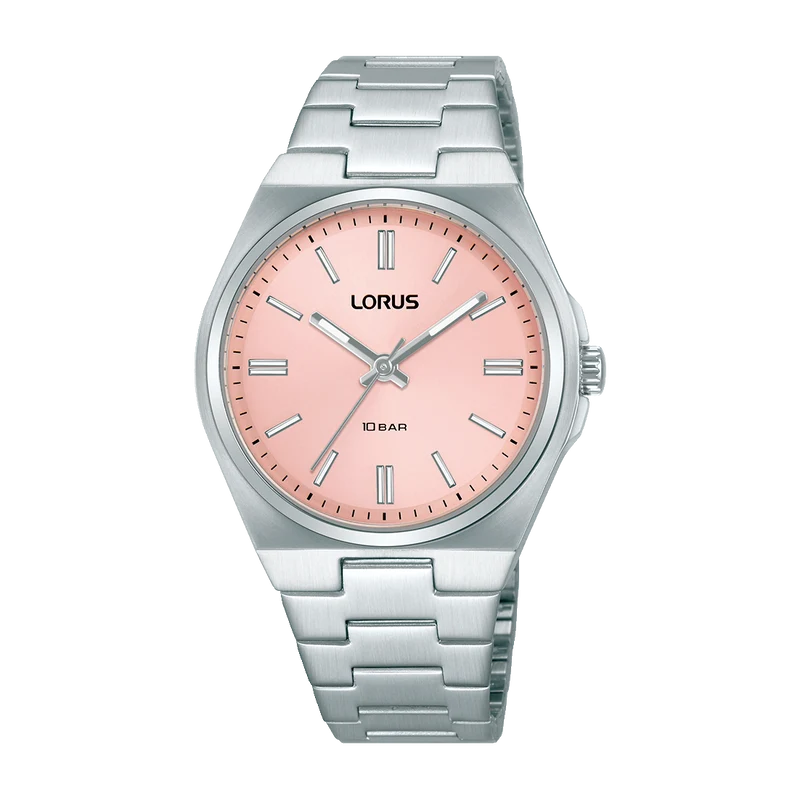Lorus Sports RG307XX9 Damenuhr Rosa • Mineralglas • Edelstahlarmband